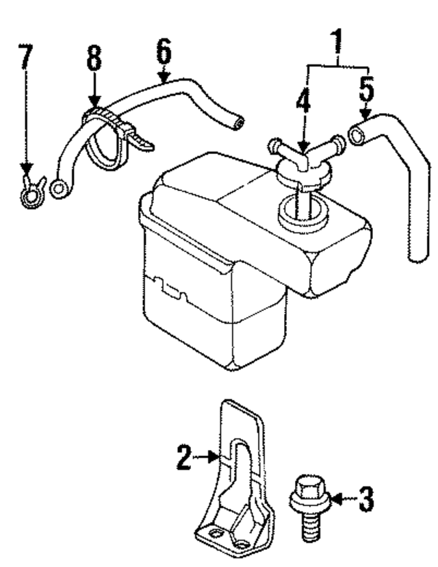 MR204313 - Belts &amp; Cooling: Engine Coolant Reservoir Hose for Mopar Image