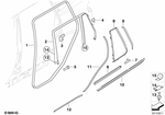 51703331192 - : Door Weatherstrip Bottom Right for BMW: X3 2.5i, X3 3.0i, X3 3.0si Image