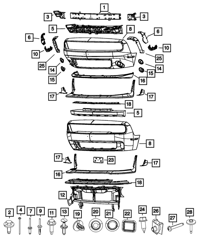 6101981 - Frame, Bumper and Fascia: Screw for Dodge: Challenger Image