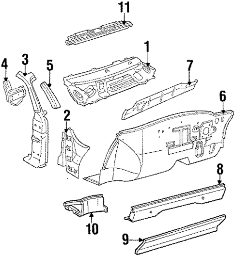 Cowl for 1985 Mercury Lynx #0