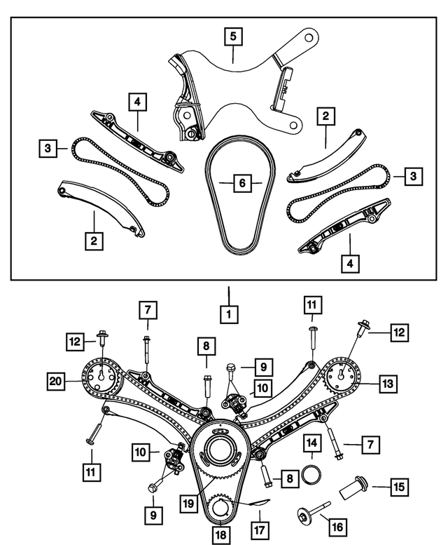 6100932 - 4.7L Gas; Engine: Hex Flange Head Bolt, Mounting for Mopar Image