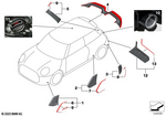 51625B74E29 - : Jcw Roof Edge Spoiler Attachment, Black for Mini Image