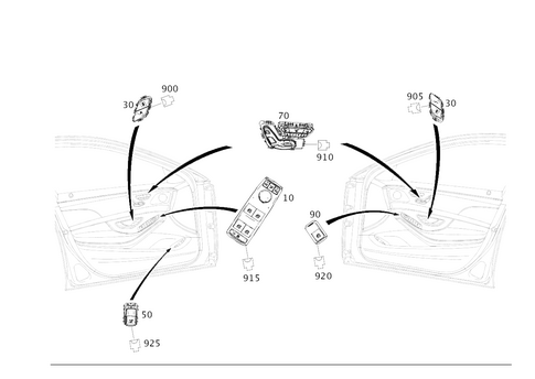 Switch in Front Door Lining for 2016 Mercedes-Benz S550e #0