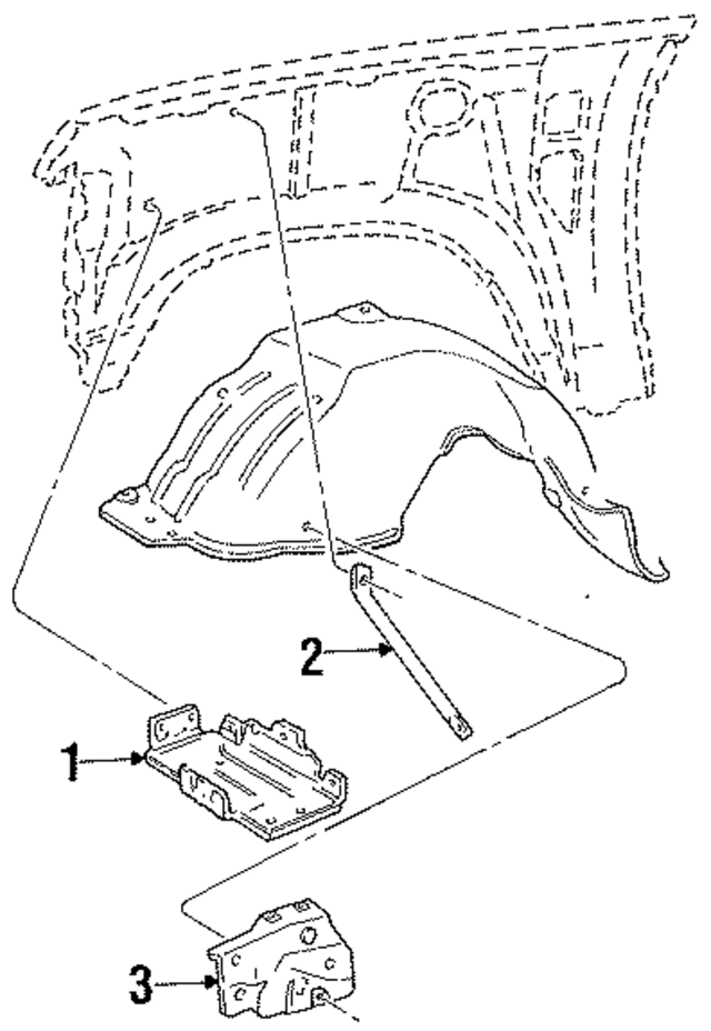 F4TZ10N697A - Electrical: Battery Tray Brace for Ford Image