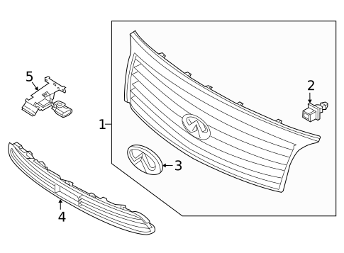 Grille & Components for 2015 INFINITI QX80 #0