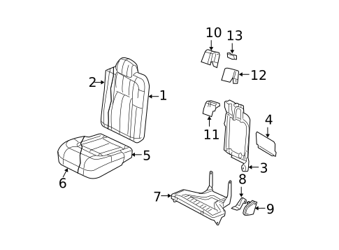 Rear Seat Components for 2005 Lincoln Navigator #3