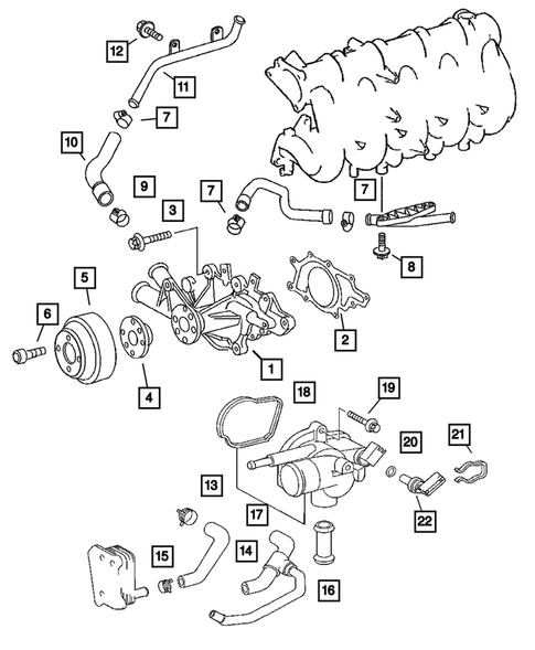 Water Pump and Related Parts for 2004 Dodge Sprinter 3500 #0