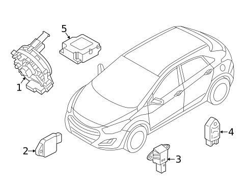 Air Bag Components for 2019 Hyundai Elantra GT #1