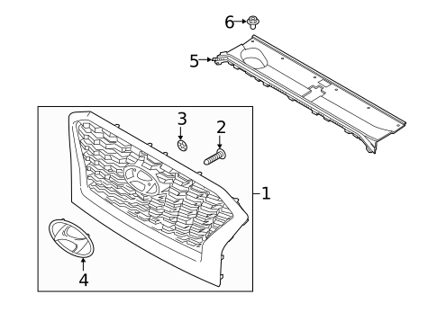 Grille & Components for 2021 Hyundai Palisade #0
