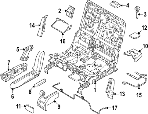 Rear Seat Components for 2025 Lincoln Nautilus #0