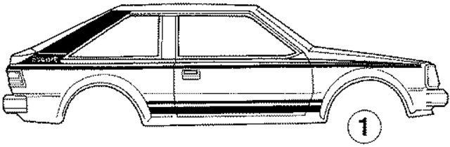 E1FZ6120000BA - Body: Stripe Tape for Ford Image