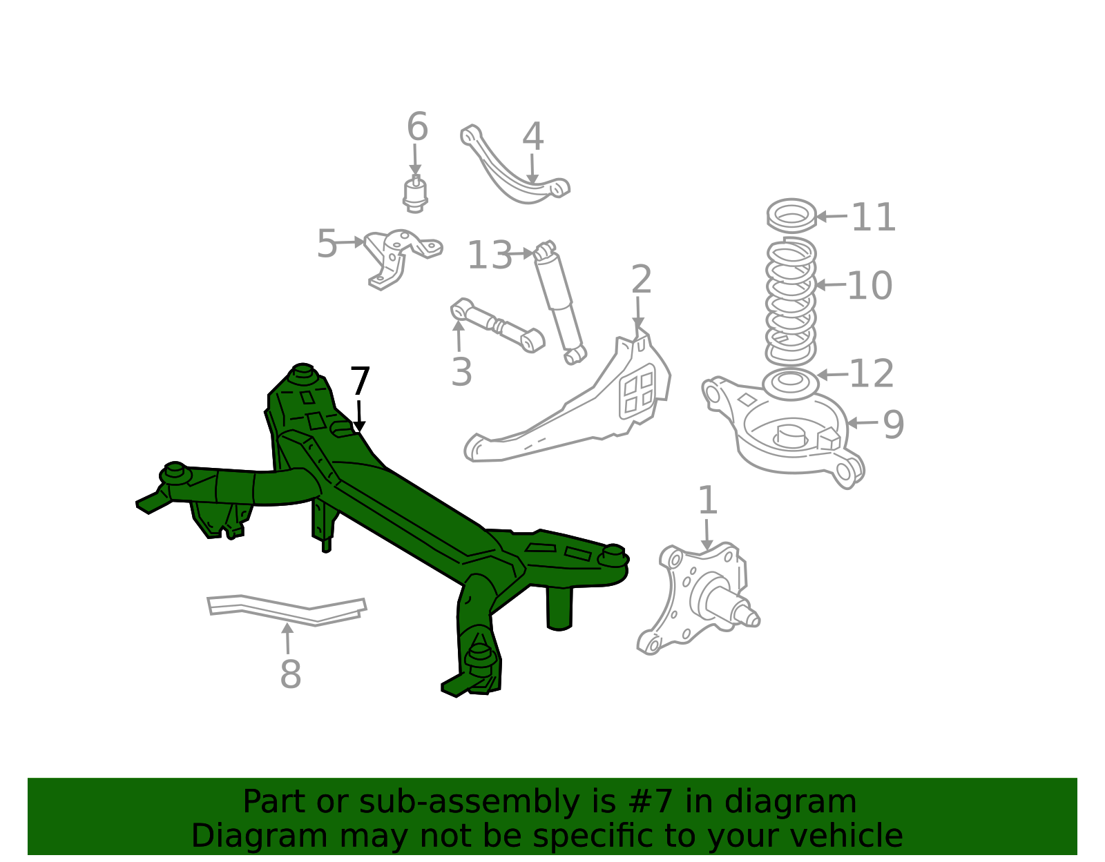 GK2A-28-80XJ - Cross-Member - 2003-2008 Mazda 6 | Mazda Swag