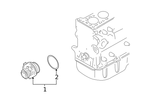 Water Pump for 2008 Volkswagen GTI #0