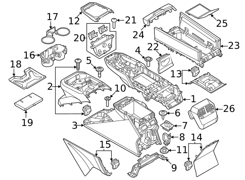 Center Console for 2023 BMW iX #0