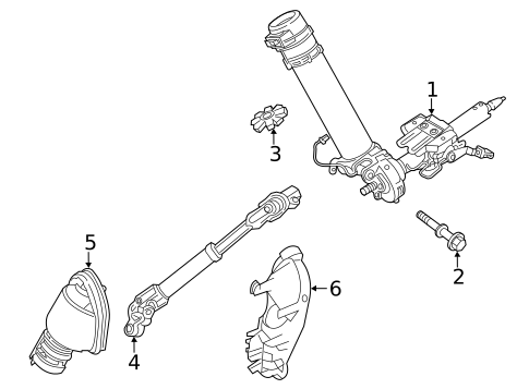 Steering Column Assembly for 2019 Toyota Prius AWD-e #0