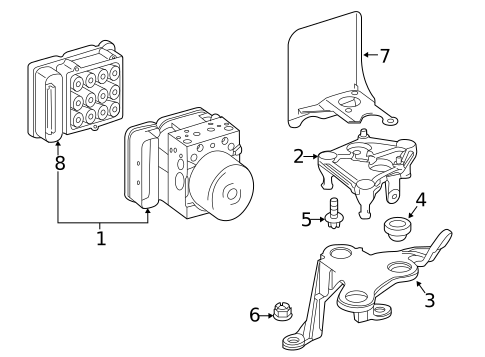 ABS Components for 2014 Mercedes-Benz SLK55 AMG #0