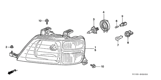 Headlight for 2001 Honda CR-V #0