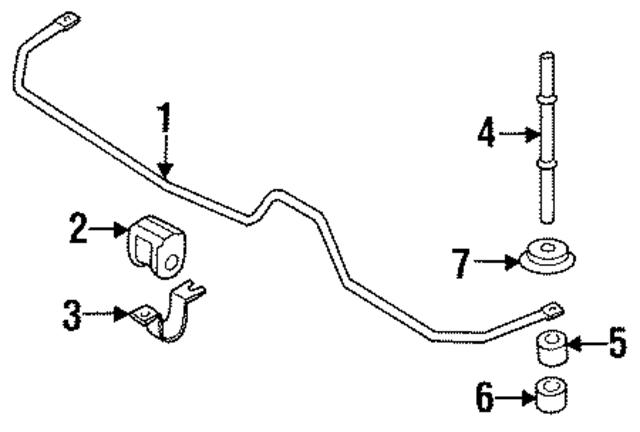 5461235F00 - : Suspension Stabilizer Bar Link Bushing for Nissan Image