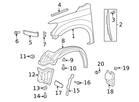 Fender & Components for 2013 Toyota Sequoia #0