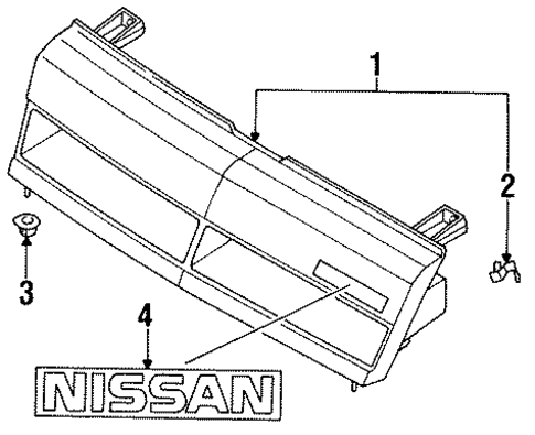 Grille & Components for 1988 Nissan Sentra #0
