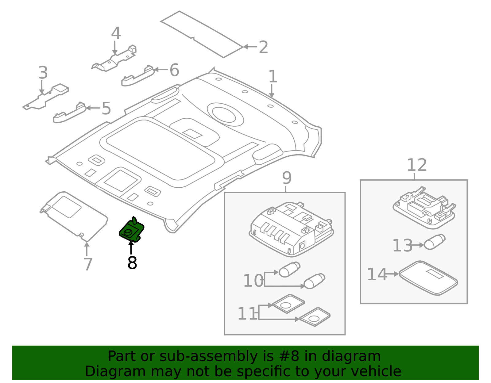 85235-3X000-TX - High-Quality Sun Visor Holder for 2011-2017 Hyundai ...