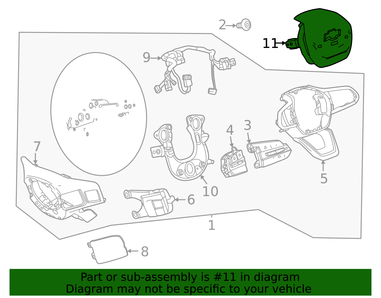 2024-2026 Chevrolet Silverado EV Driver Inflator Module 86525959 GM ...