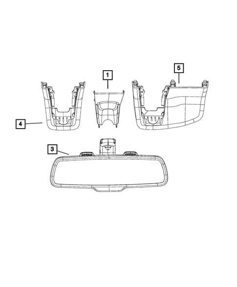 Glass and Interior Rear View Mirror for 2018 Jeep Cherokee #3