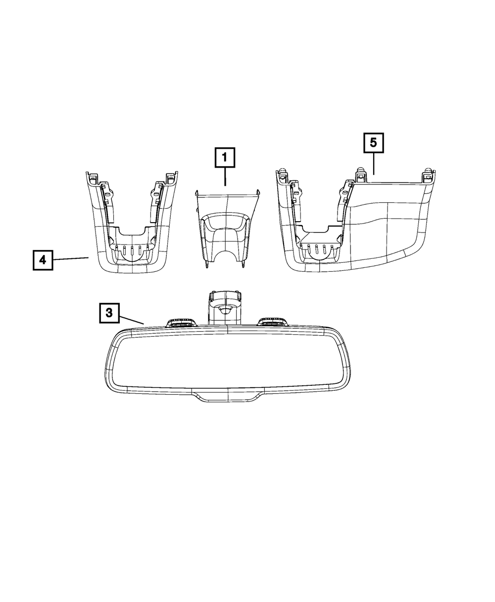 Inside Rear View Mirror - Mopar (68360858AA)