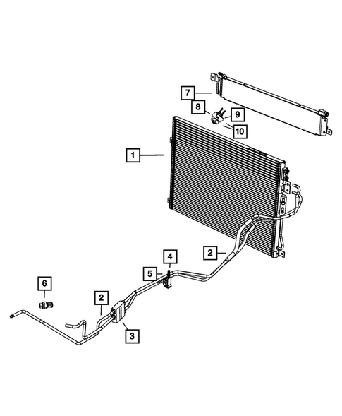 Transmission Oil Cooler, and Lines for 2010 Jeep Grand Cherokee #0