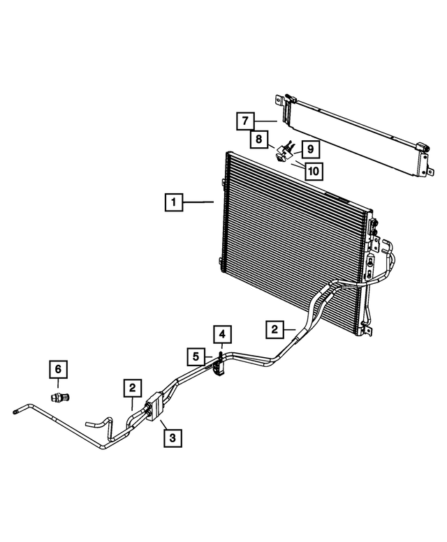 « 55038177AF – Cooling : Pression Et Retour De Refroidisseur D'huile Durite Et Tube pour Mopar Image »
