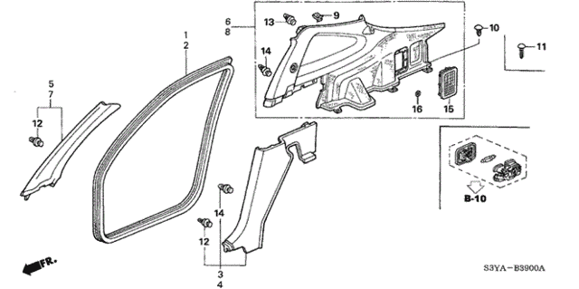 Pillar Garnish for 2005 Honda Insight #0