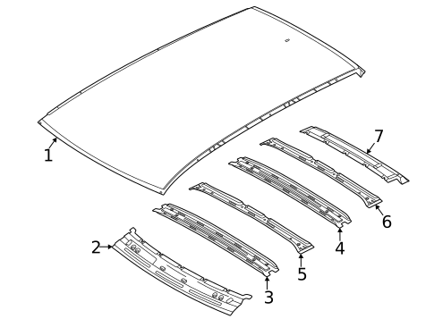 Roof & Components for 2021 Genesis GV80 #0