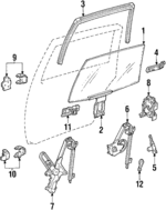 20041430 - Body: Window Regulator for Buick: Skylark | Chevrolet: Citation II | Oldsmobile: Omega | Pontiac: 6000, Phoenix Image
