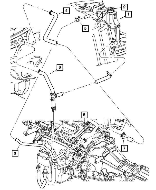 55038127AA - Cooling: Bottle Supply Hose for Mopar Image