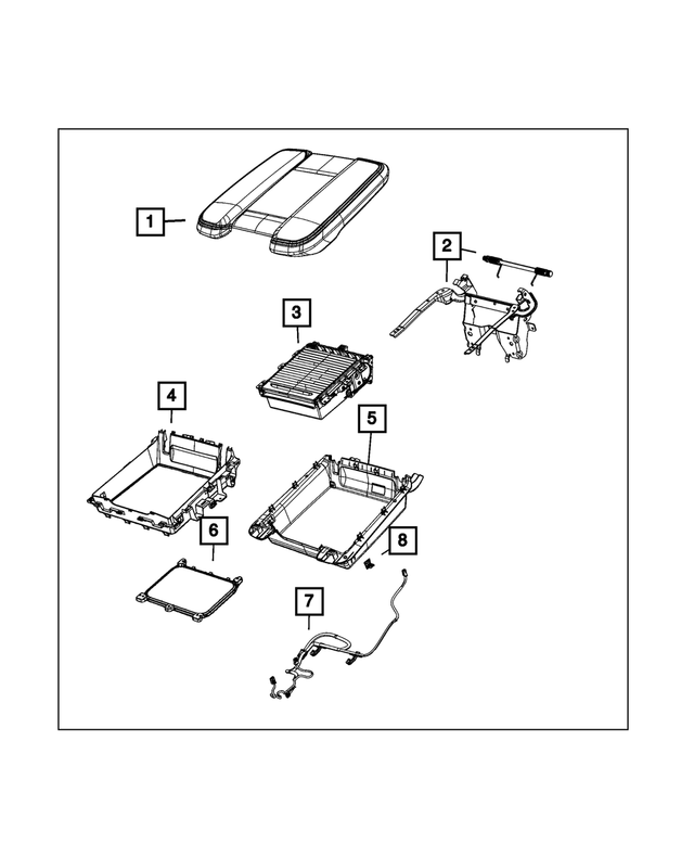 7JL51AAAAB - Interior Trim: Armrest Bin for Mopar Image