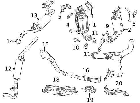 Exhaust Components for 2013 Dodge Grand Caravan #0