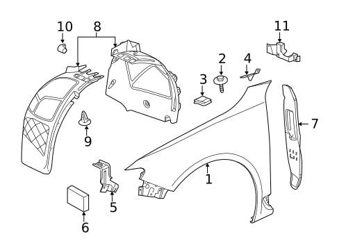 Fender & Components for 2010 Saab 9-5 #0
