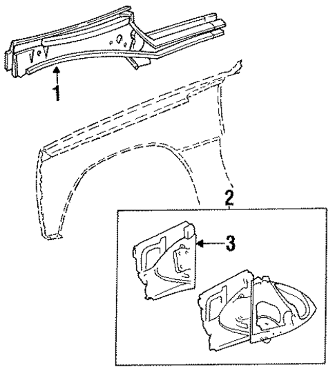 Inner Structure & Rails for 1992 Jeep Cherokee #2