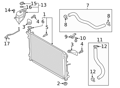 Radiator & Components for 2020 Kia Telluride #0