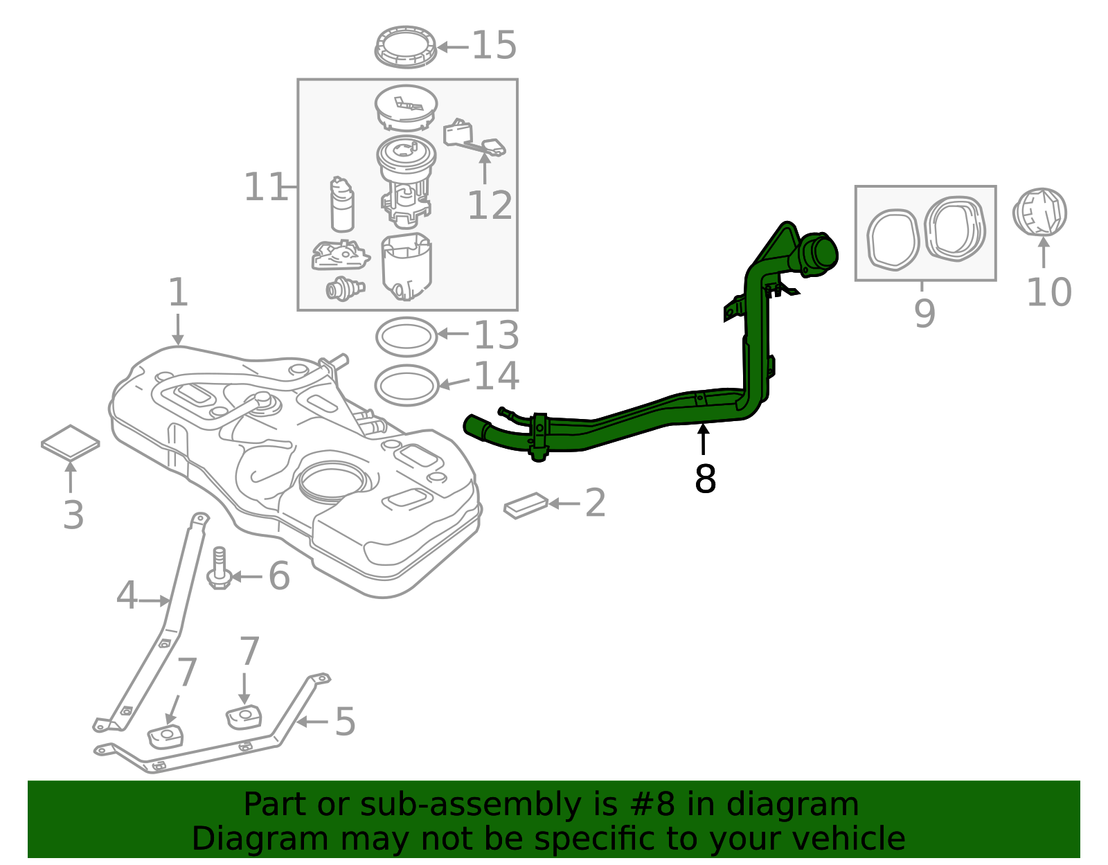 Fuel Tank Pump Mount Union Nut Fit for 2004-2014 Mazda 2 3 6 RX-8 BN8F-42-167