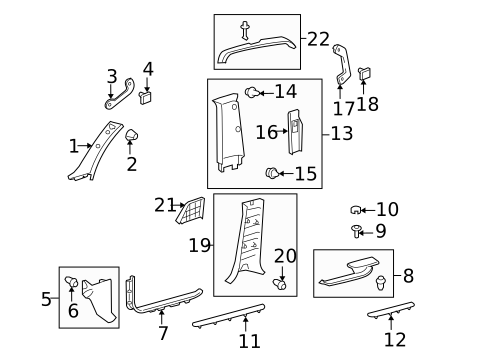 Interior Trim - Pillars for 2015 Lexus LX570 #0