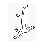 KB3Z2624357AA - Body: Lower Center Pillar Trim for Ford Image