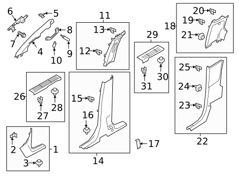 Interior Trim - Cab for 2022 Ford Ranger #1