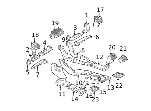 Ducts for 2002 Mercedes-Benz S 430 #0