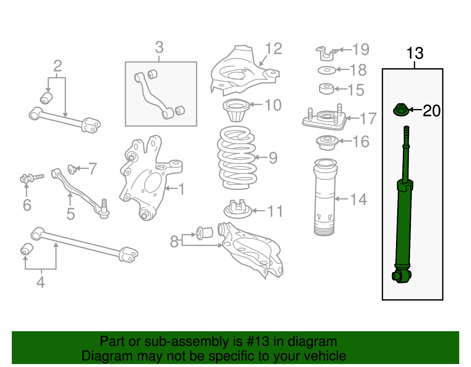とまと 48530-80853 - Shock Absorber 2014-2016 Lexus | Longo Lexus Parts