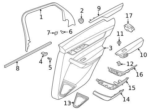 Rear Door for 2023 Jaguar XF #2