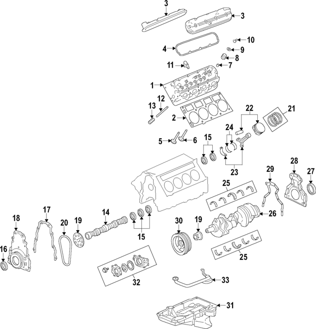 12627520 - Engine: Rear Main Seal Gasket for GM Image