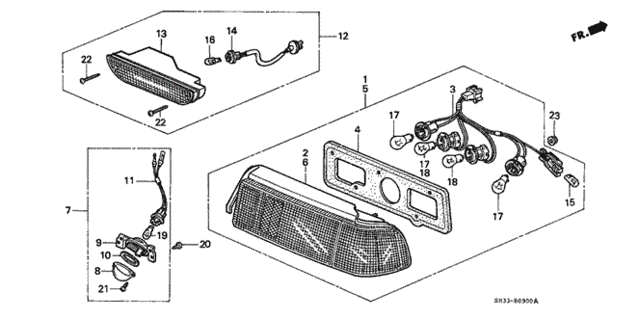 Taillight for 1990 Honda Civic #0