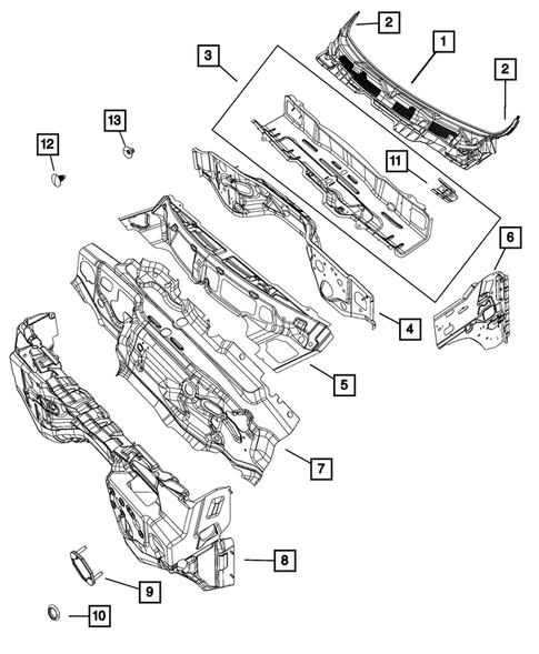 Cowl and Dash Panel for 2023 Ram 2500 #0