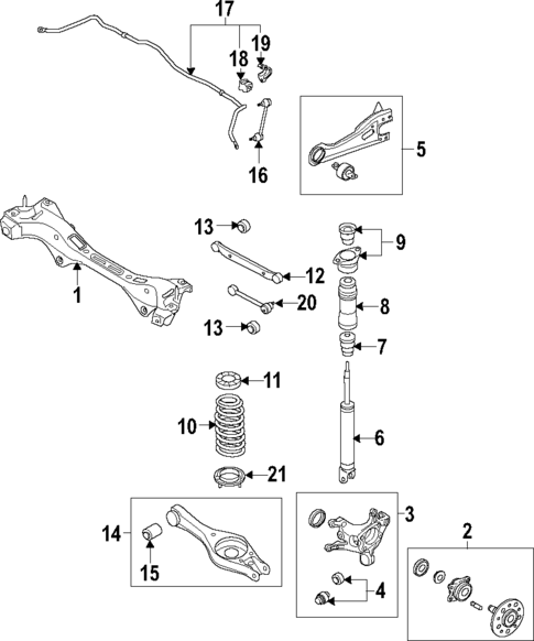 Rear Suspension for 2014 Kia Cadenza #4